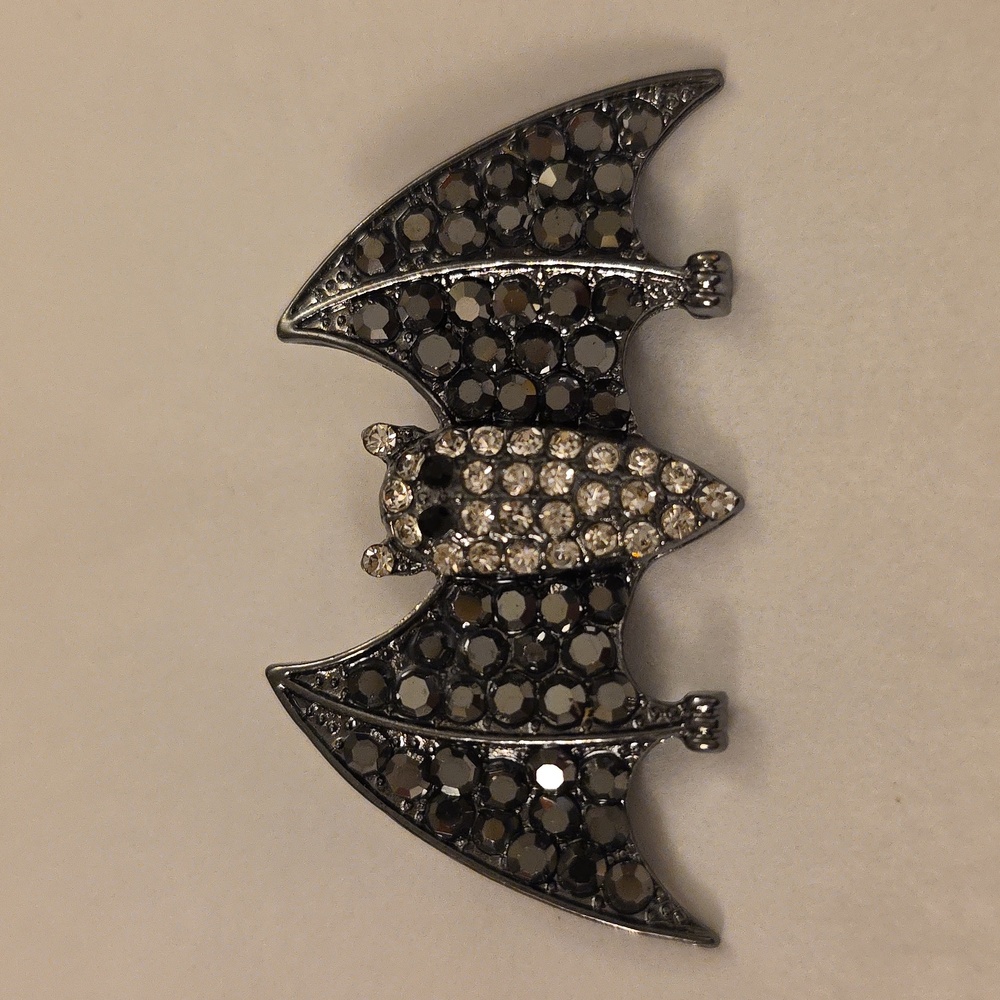 Rare Bat Brooch Covered In Simulated GEMS
